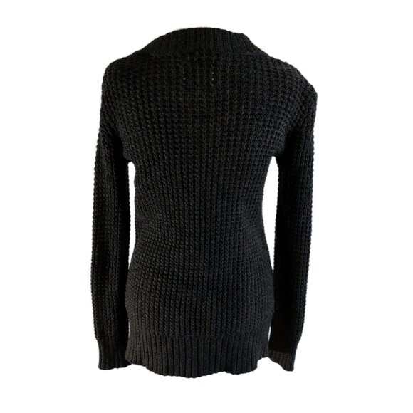 Aerie Sweater Women's Size Small Petite Black Cardigan Knit Button Up Wool Blend - Picture 4 of 10